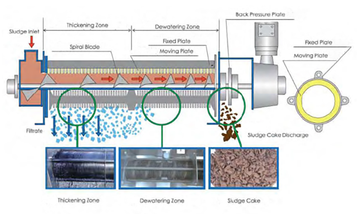 Working principle of Screw Press